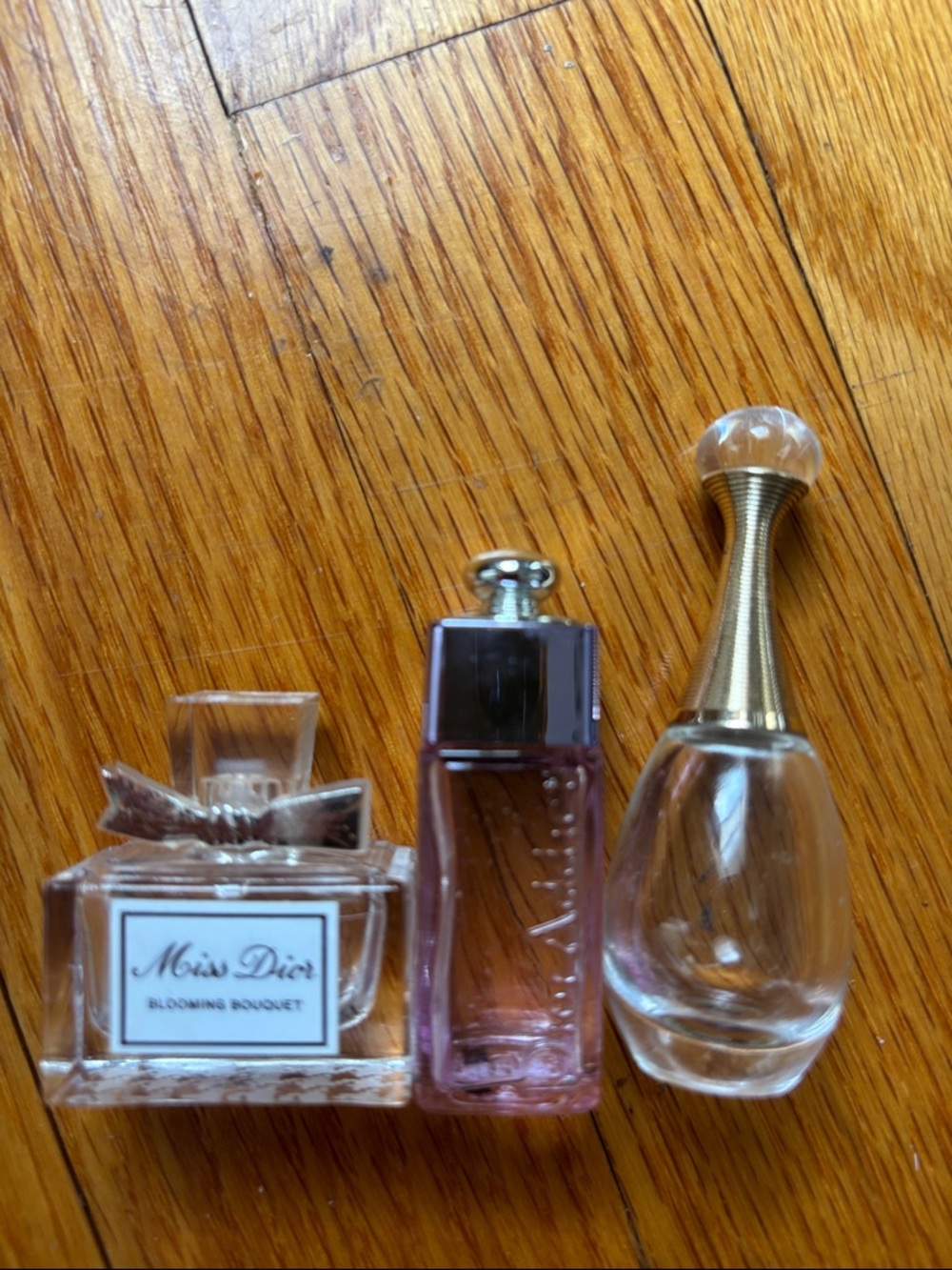 Dior Mini Perfume Bottles Trio ~ Empty, Collectible Display